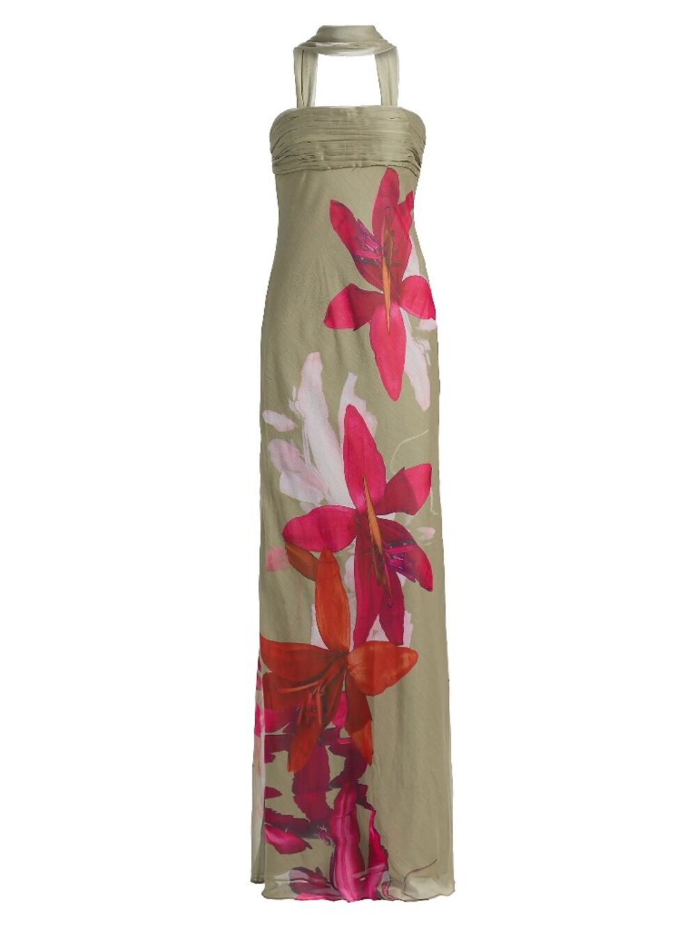 NWT AMUR Palma Bias Gown Floral Silk Maxi River Lily Rapids Sz 8